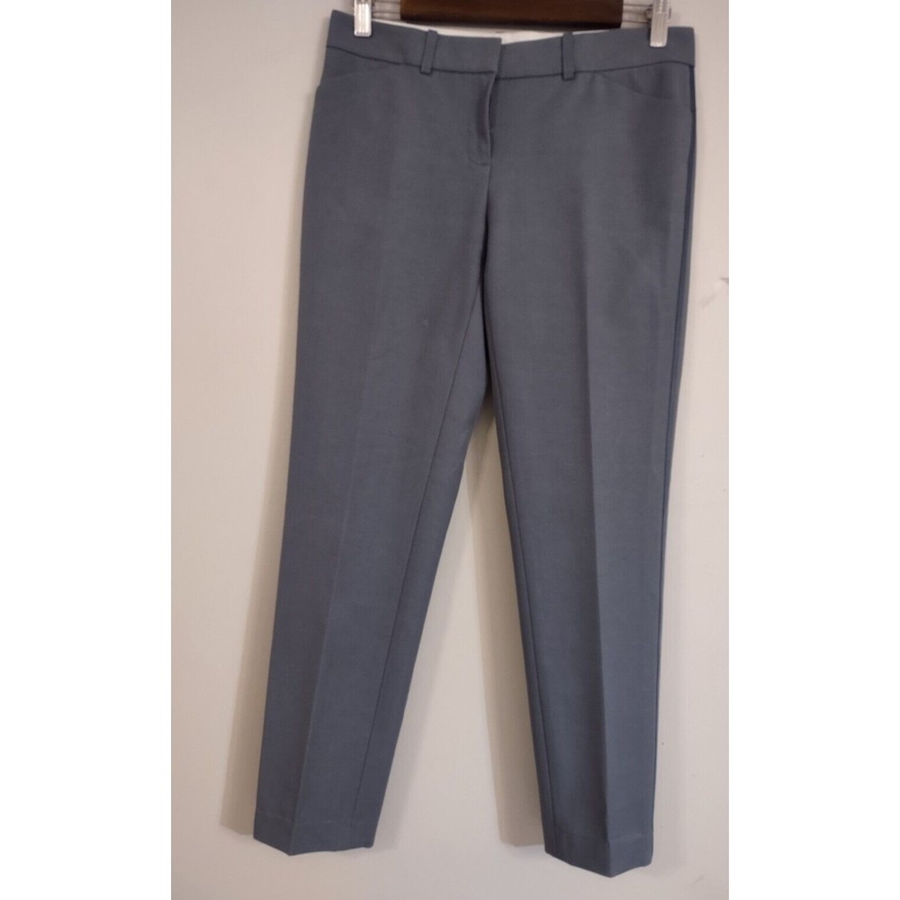 Lafayette 148 Womens Sz 0 Stretch Bleecker Cropped Trouser Pants Gray